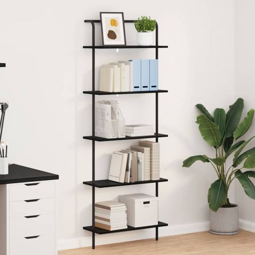 Рафт за книги 5 нива 60 x 24 x 168 см Инженерна дървесина
