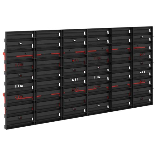 Контейнерен рафт Черен и Червен 77,5 x 2 x 39 см ПП