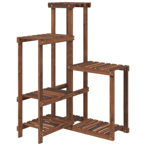 Поставка за цветя, 62,5x61,5x101,5 см, масивна ела