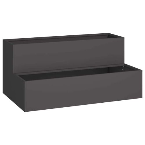 Градинска саксия Черно 100 x 60 x 45 см
