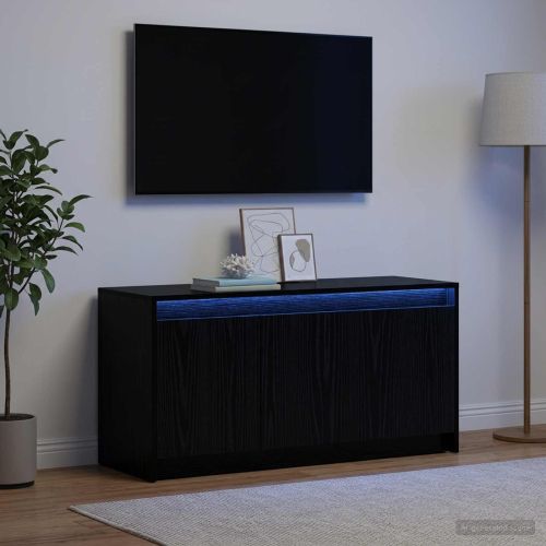ТВ шкаф 100 x 34 x 50 см Черен дъб Инженерна дървесина