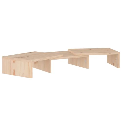 Поставка за монитор, 60x24x10,5 см, бор масив