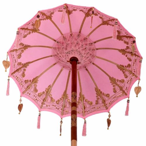 Балийски чадър с основа Розово 95 x 95 x 260 см