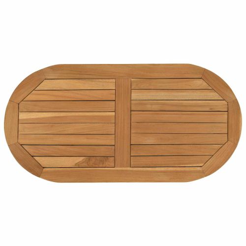 Топ за маса 80 x 40 x 2,5 cm Овална Солидно тиково дърво