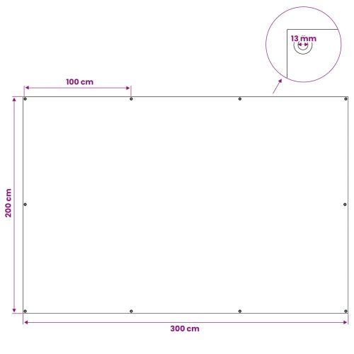 Платно с детайли Синьо 2 x 3 м 90 г / м² ПЕ