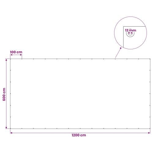 Платно с детайли Синьо 6 x 12 м 260 гсм ПЕ