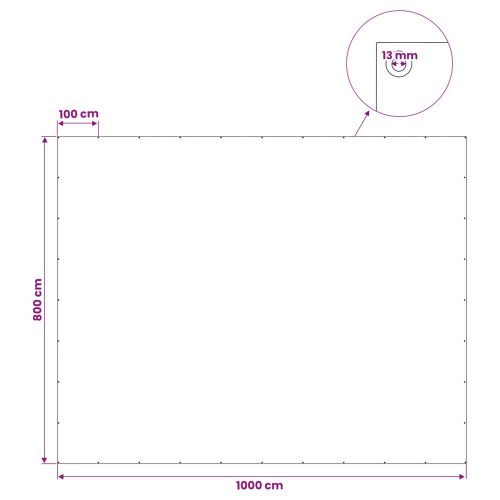 Платно с детайли Синьо 8 x 10 м 260 гсм ПЕ