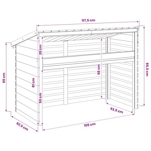 Покритие за климатик 117,5x62,5x85,5 см