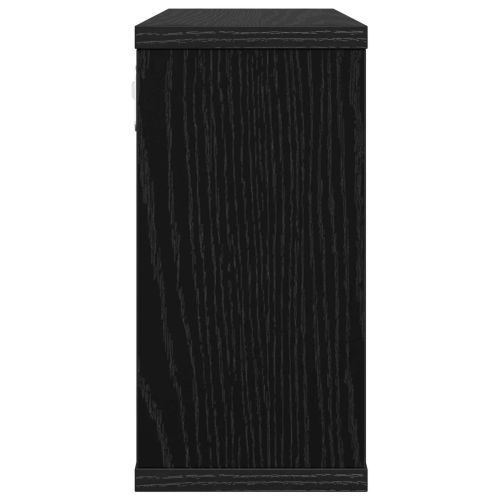 Плаващи рафтове 2 бр. Черен дъб 80 x 15 x 30 см