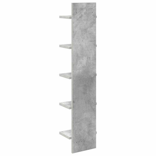 Стенен рафт 2 бр. Бетонно сиво 22 x 15 x 100 см