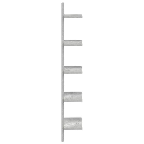 Стенен рафт 2 бр. Бетонно сиво 22 x 15 x 100 см