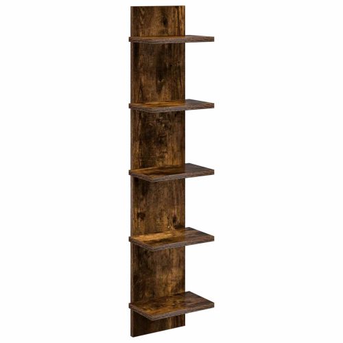 Стенен рафт Опушен дъб 22 x 15 x 100 см Инженерна дървесина