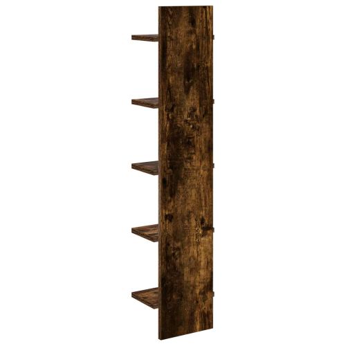 Стенен рафт Опушен дъб 22 x 15 x 100 см Инженерна дървесина