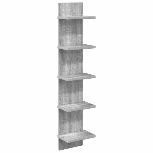 Стенен рафт Сив Сонома 22 x 15 x 100 см Инженерна дървесина