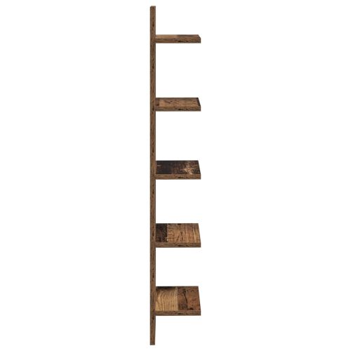 Стенен рафт 2 бр. Старо дърво 22 x 15 x 100 см