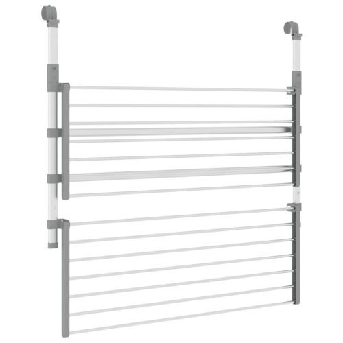 Сушилник за балкон, 89x25x(60-95) см, алуминий