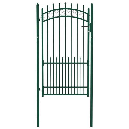 Оградна порта EMMEN с шипове, стомана, 104x134,5 см, зелена