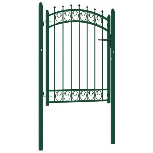 Оградна порта EMMEN с шипове, стомана, 103x109,5 см, зелена