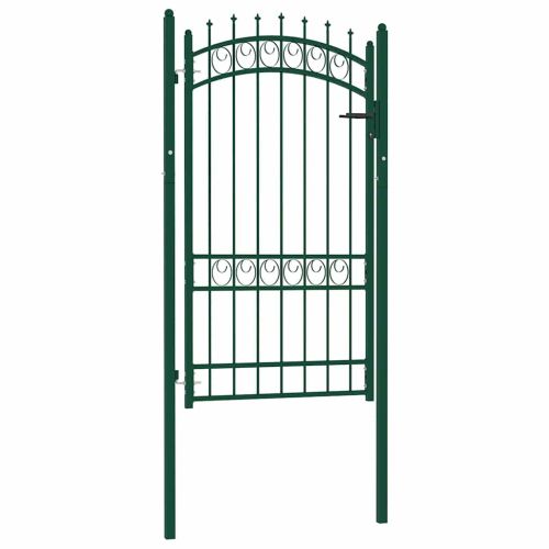Оградна порта EMMEN с шипове, стомана, 103x134,5 см, зелена