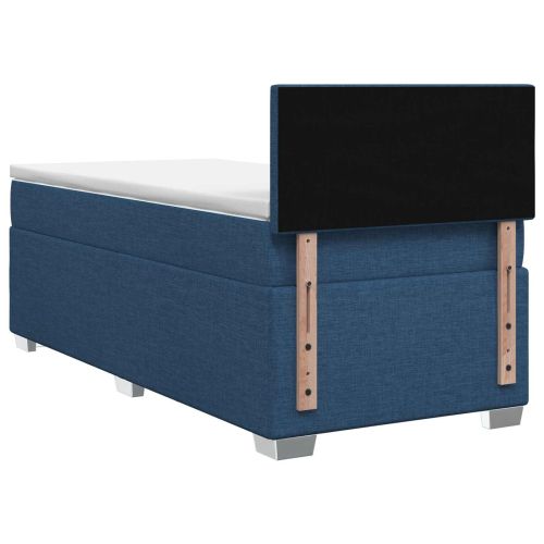 Континентално легло с матрак Синьо 90 x 190 cm Текстил