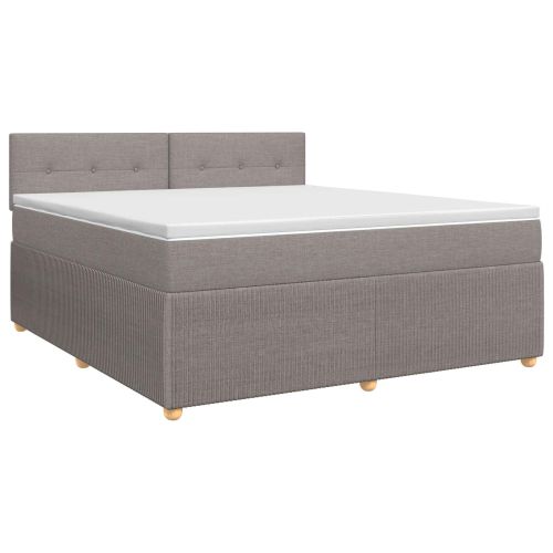 Континентално легло с матрак Таупе 160 x 200 cm Текстил