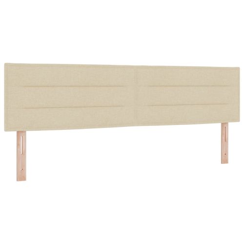 Огледално легло с матрак с таблото Кремаво 180 x 200 cm Текстил