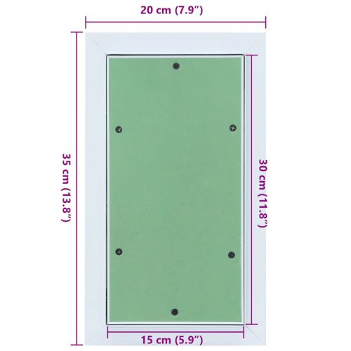 Достъпен панел Зелен и сребърен 20 x 35 см
