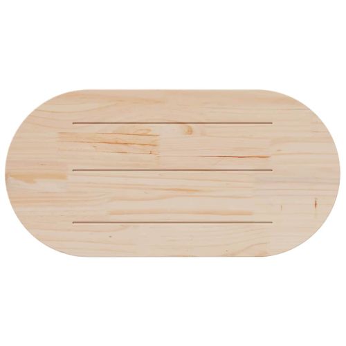 Плот за маса 110x55x2,5 см, масивна дървесина, бор, овален