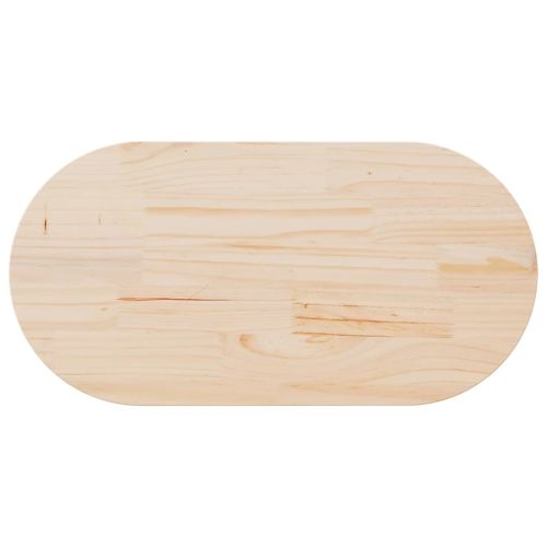 Плот за маса 110x55x2,5 см, масивна дървесина, бор, овален