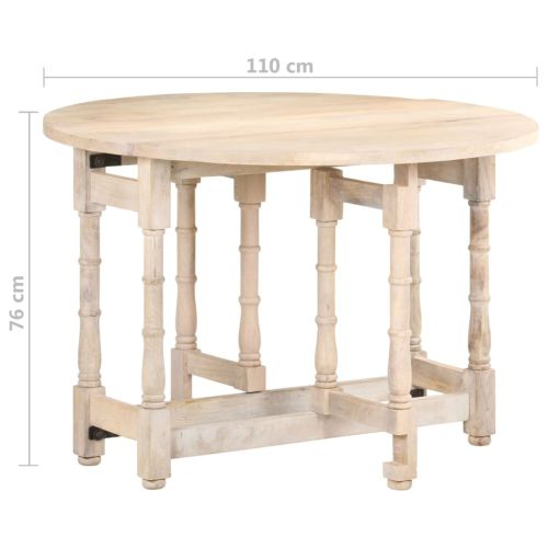 Трапезна маса, кръгла, 110x76 см, мангово дърво масив