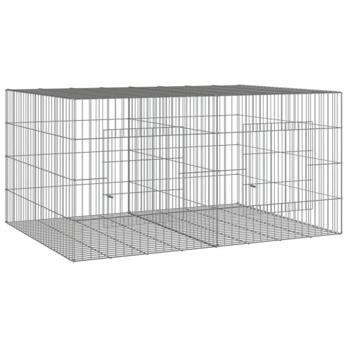 Клетка за зайци, 2 панела, 110x79x54 см, поцинковано желязо