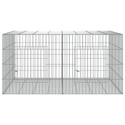 Клетка за зайци, 2 панела, 110x79x54 см, поцинковано желязо