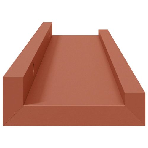 Стенен рафт 2 бр. Червено 40 x 9 x 3 cm Инженерна дървесина