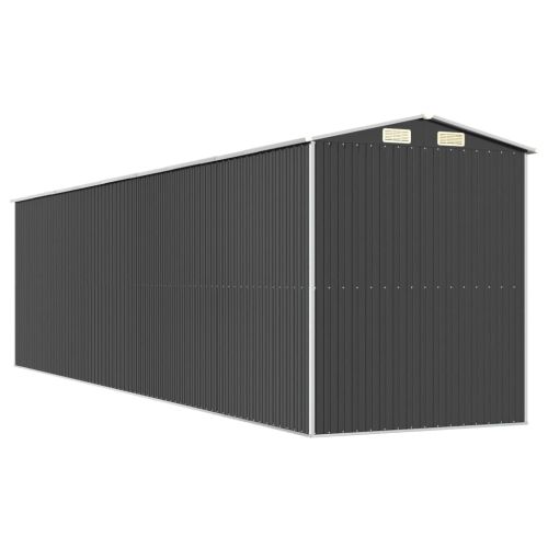 Градинска барака антрацит 192x772x223 см поцинкована стомана