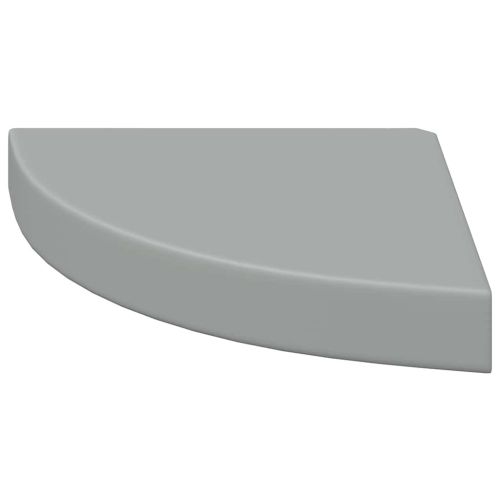 Окачени ъглови рафтове, 2 бр, сиви, 25x25x3,8 см, МДФ