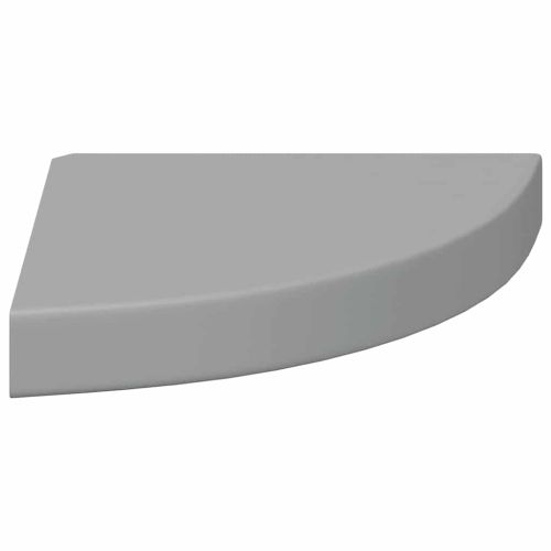 Окачени ъглови рафтове, 2 бр, сиви, 25x25x3,8 см, МДФ