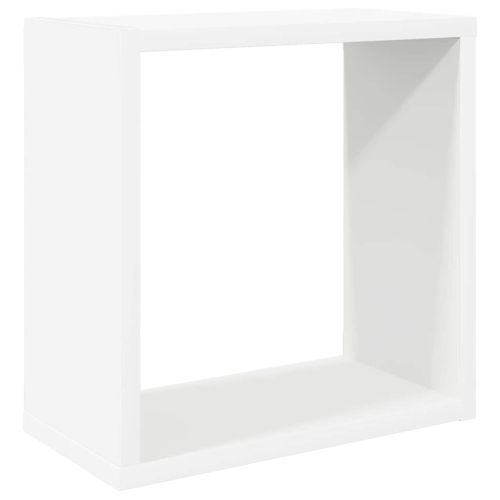 Стенни кубични рафтове, 4 бр, бели, 30x15x30 см