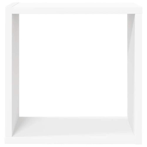 Стенни кубични рафтове, 4 бр, бели, 30x15x30 см
