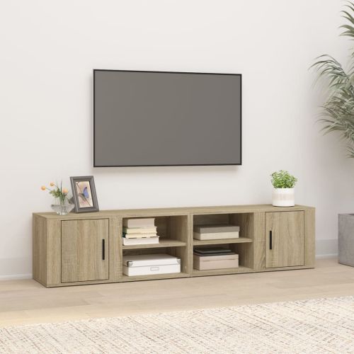 ТВ шкафове 2 бр, дъб сонома, 80x35x36,5 см инженерно дърво