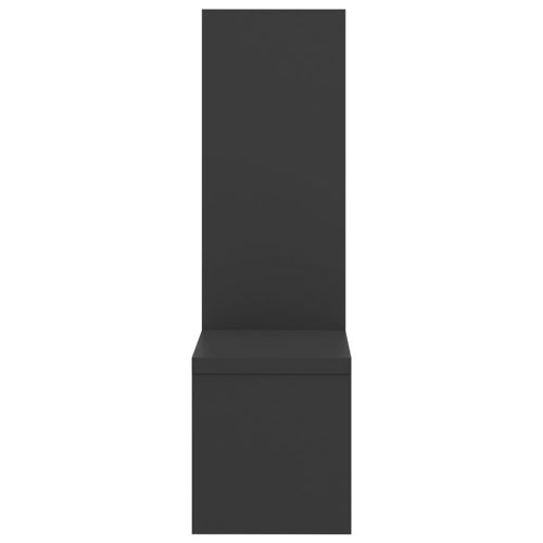 Стенни рафтове, 2 бр, сиви, 50x15x50 см, инженерно дърво