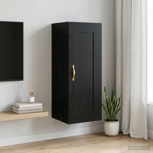 Стенен шкаф Черен дъб 34,5 x 34 x 90 см Инженерна дървесина
