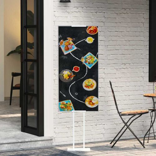 Стендове за търговски прояви 2 бр. Бяло 30 x 23,5 x 210 см