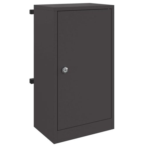 Пощенска кутия със съхранение Черно 30 x 20 x 55 см Стомана