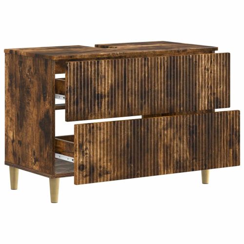 Шкаф за мивка в баня ARNHEM Опушен дъб 82 x 41 x 59 см