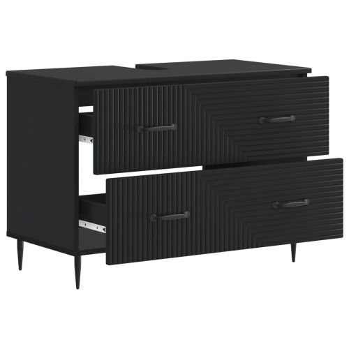 Шкаф за мивка в баня HAARLEM Черно 82 x 41 x 58,5 см