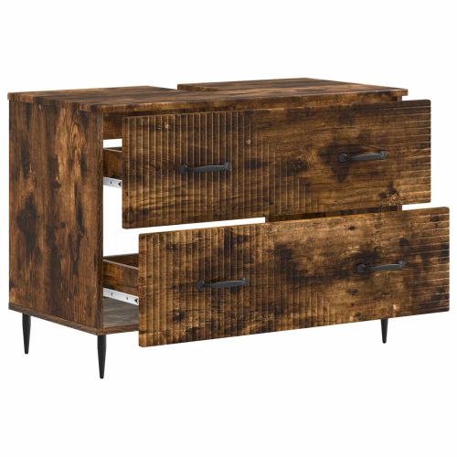 Шкаф за мивка в баня HAARLEM Опушен дъб 82 x 41 x 58,5 см
