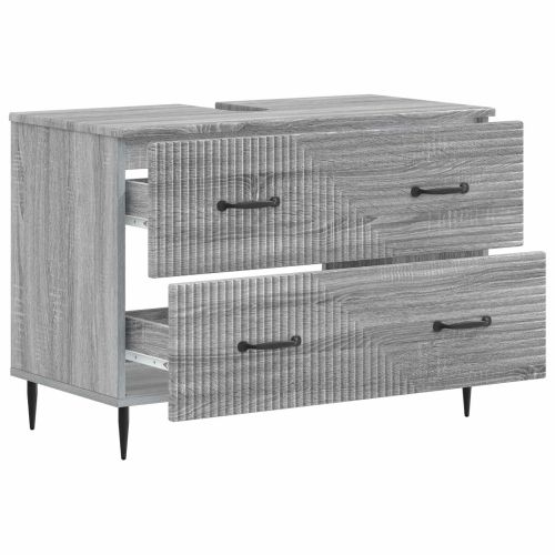 Шкаф за мивка в баня HAARLEM Сив Сонома 82 x 41 x 58,5 см