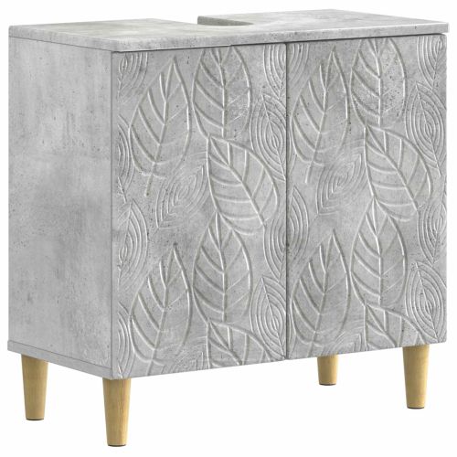 Шкаф за мивка в баня DELFT Бетонно сиво 59,5 x 31,5 x 59 см