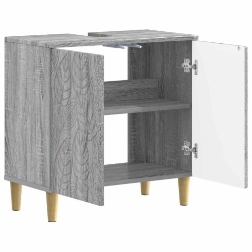 Шкаф за мивка в баня DELFT Сив Сонома 59,5 x 31,5 x 59 см