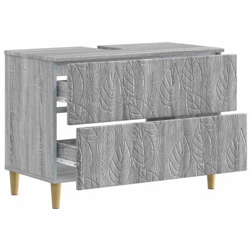 Шкаф за мивка в баня DELFT Сив Сонома 82 x 41 x 59 см